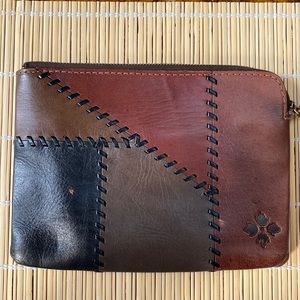 Patricia Nash Leather Wristlet Patchwork